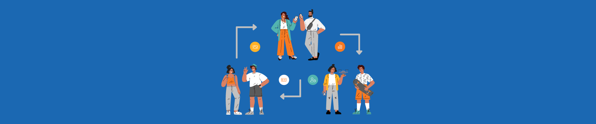 Illustration showing key differences between Generation Y, Generation Z, and Generation Alpha for HR insights.